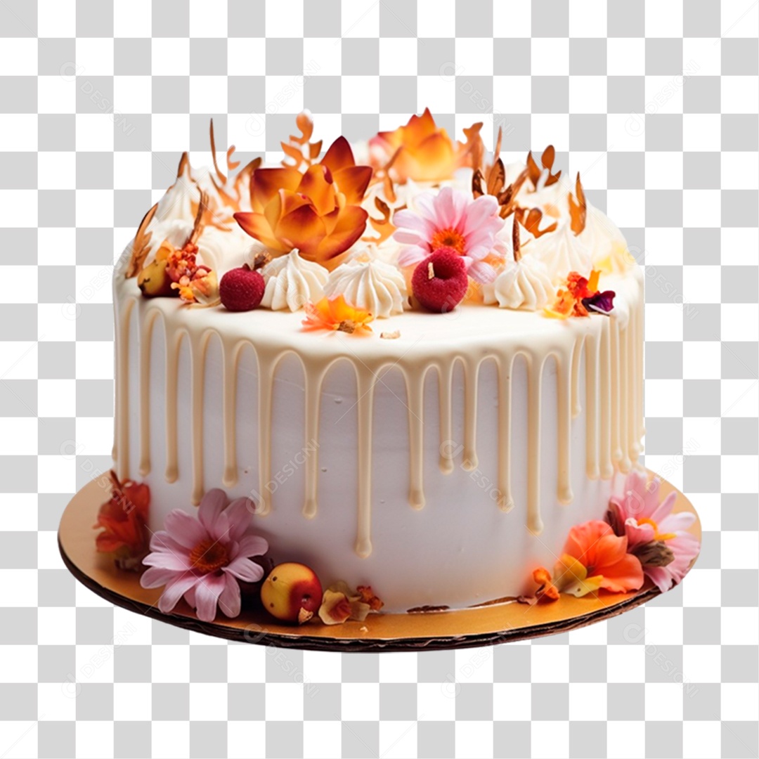 Bolo de Aniversário PNG Transparente