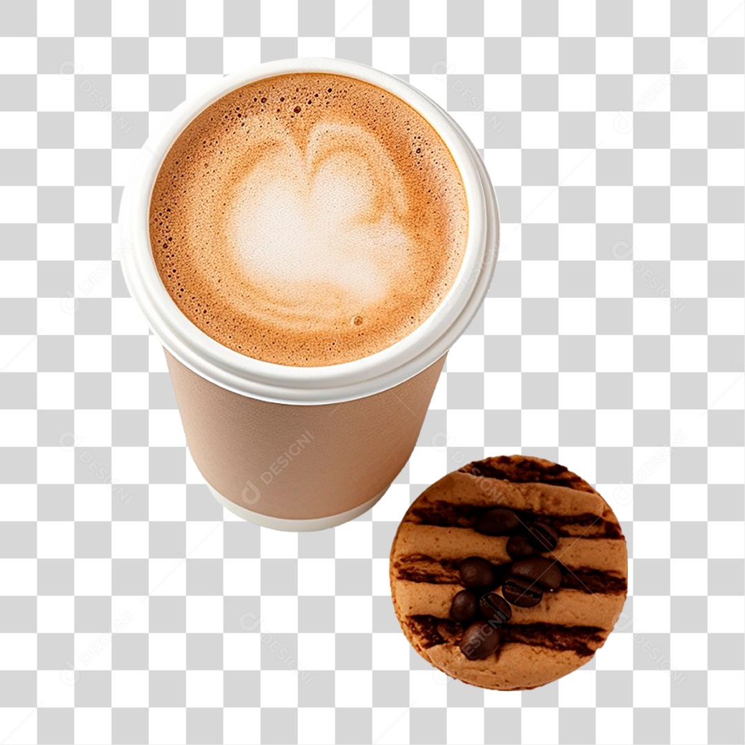 Copo de Cappuccino PNG Transparente