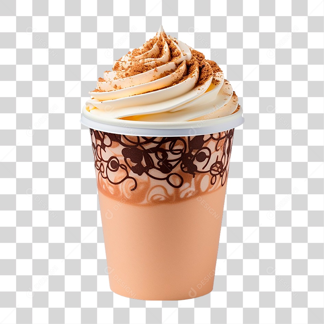Copo de Cappuccino PNG Transparente