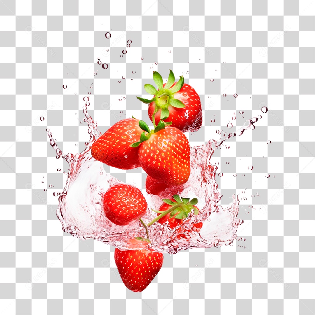 Morangos Maduros PNG Transparente