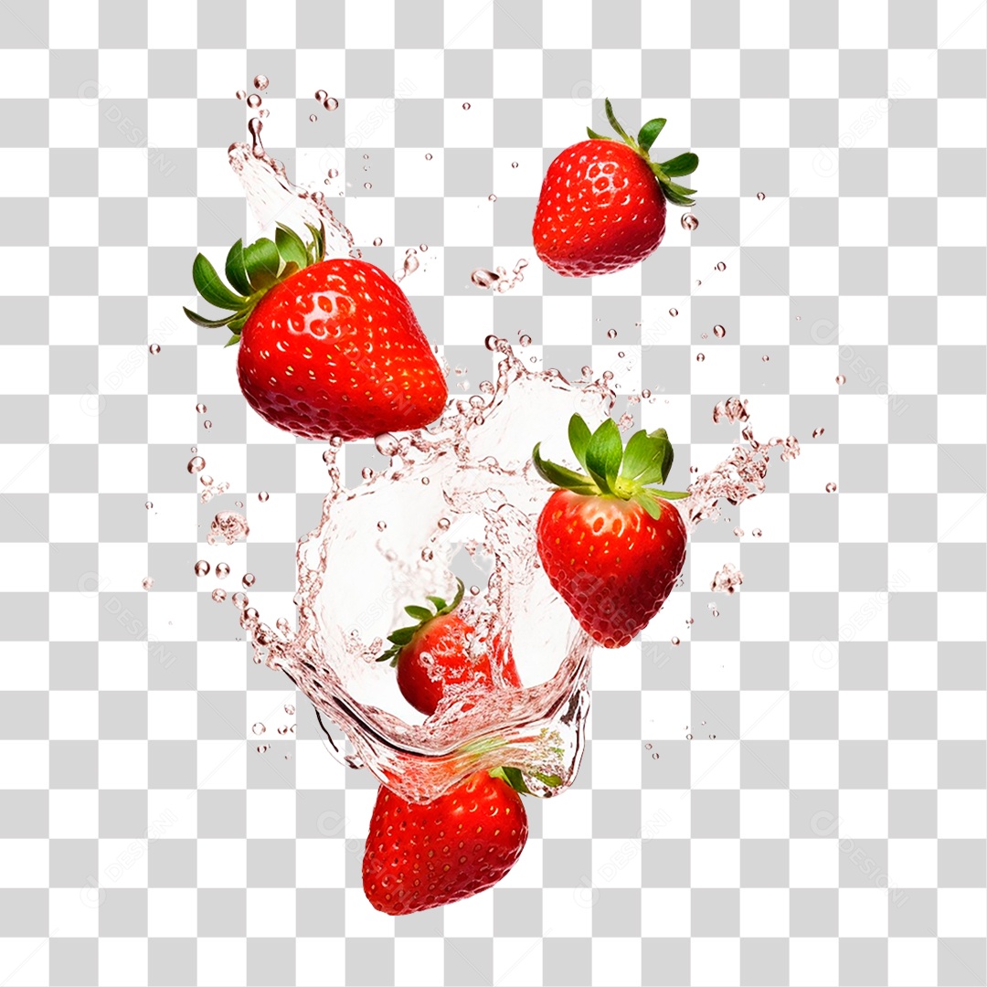 Morangos Maduros PNG Transparente