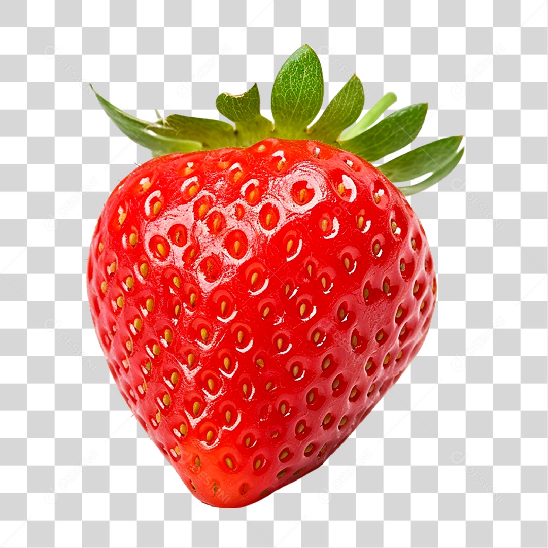 Morango Maduro PNG Transparente