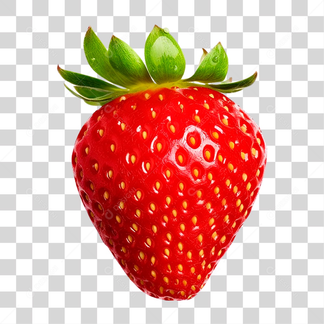 Morango Maduro PNG Transparente