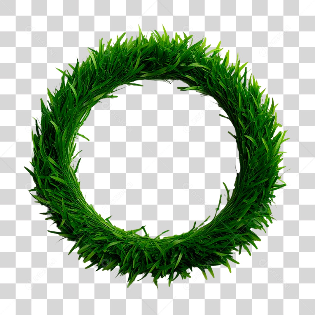 Grama Verde em Círculo PNG Transparente