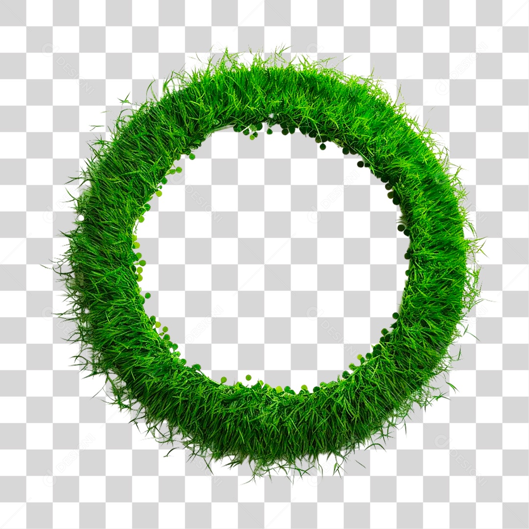 Grama Verde em Círculo PNG Transparente