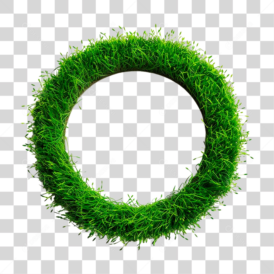 Grama Verde em Círculo PNG Transparente
