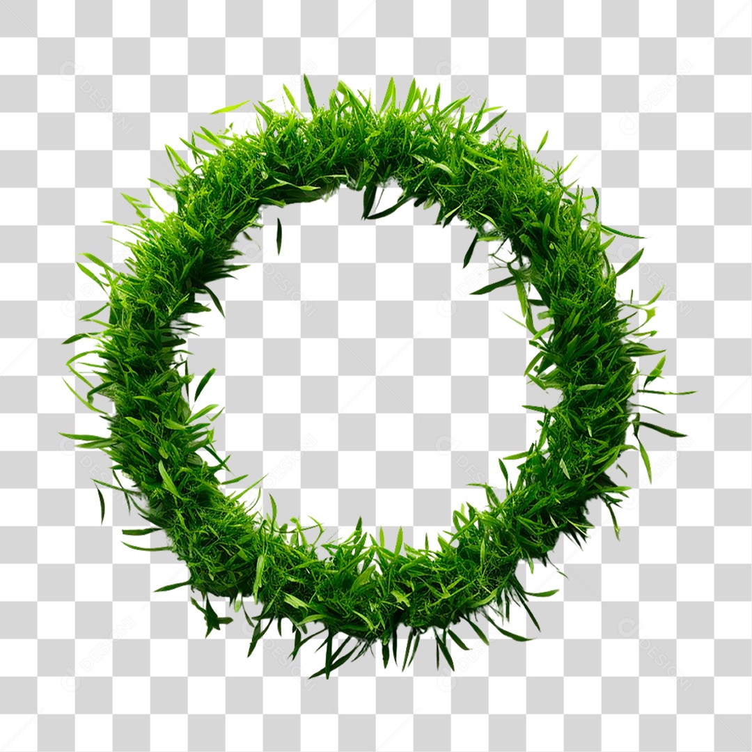 Grama Verde em Círculo PNG Transparente