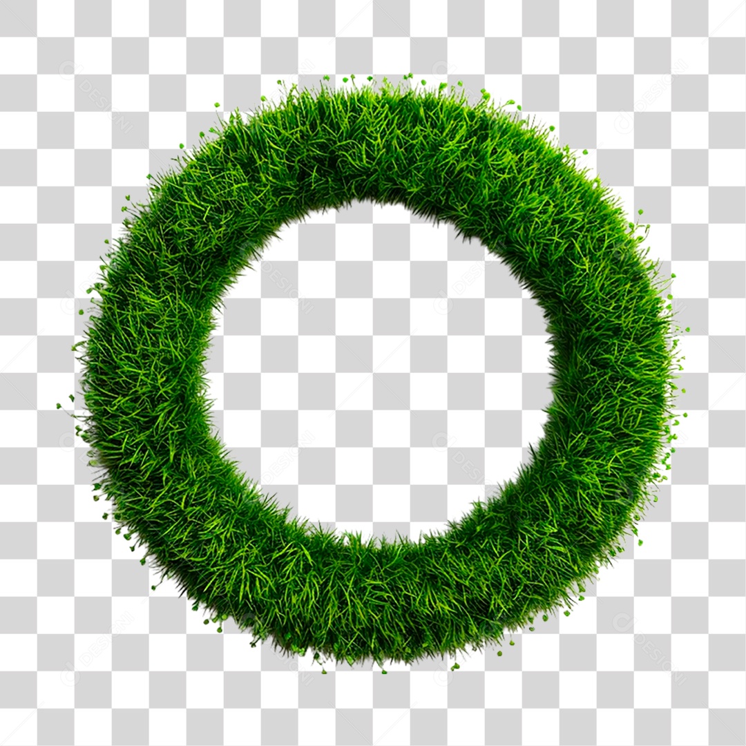 Grama Verde em Círculo PNG Transparente