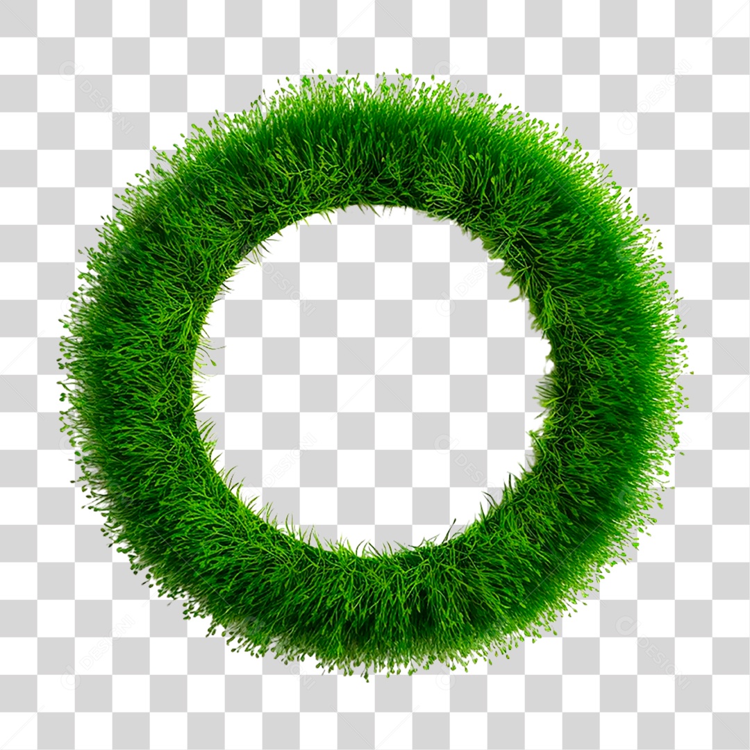 Grama Verde em Círculo PNG Transparente