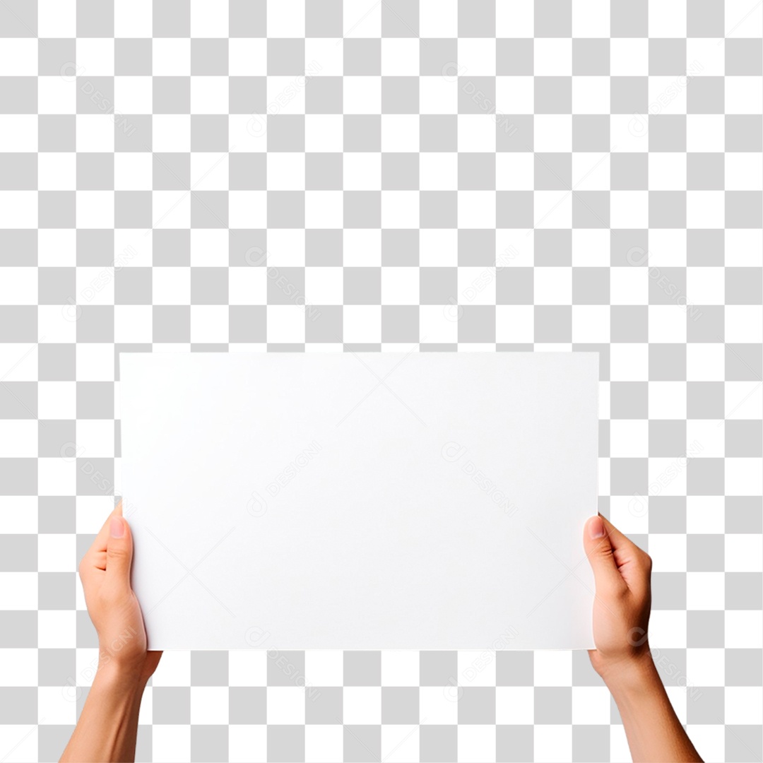 Mãos Segurando Papel PNG Transparente