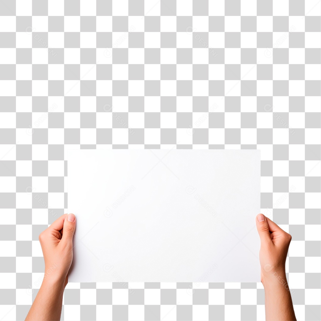 Mão Segurando Papel PNG Transparente