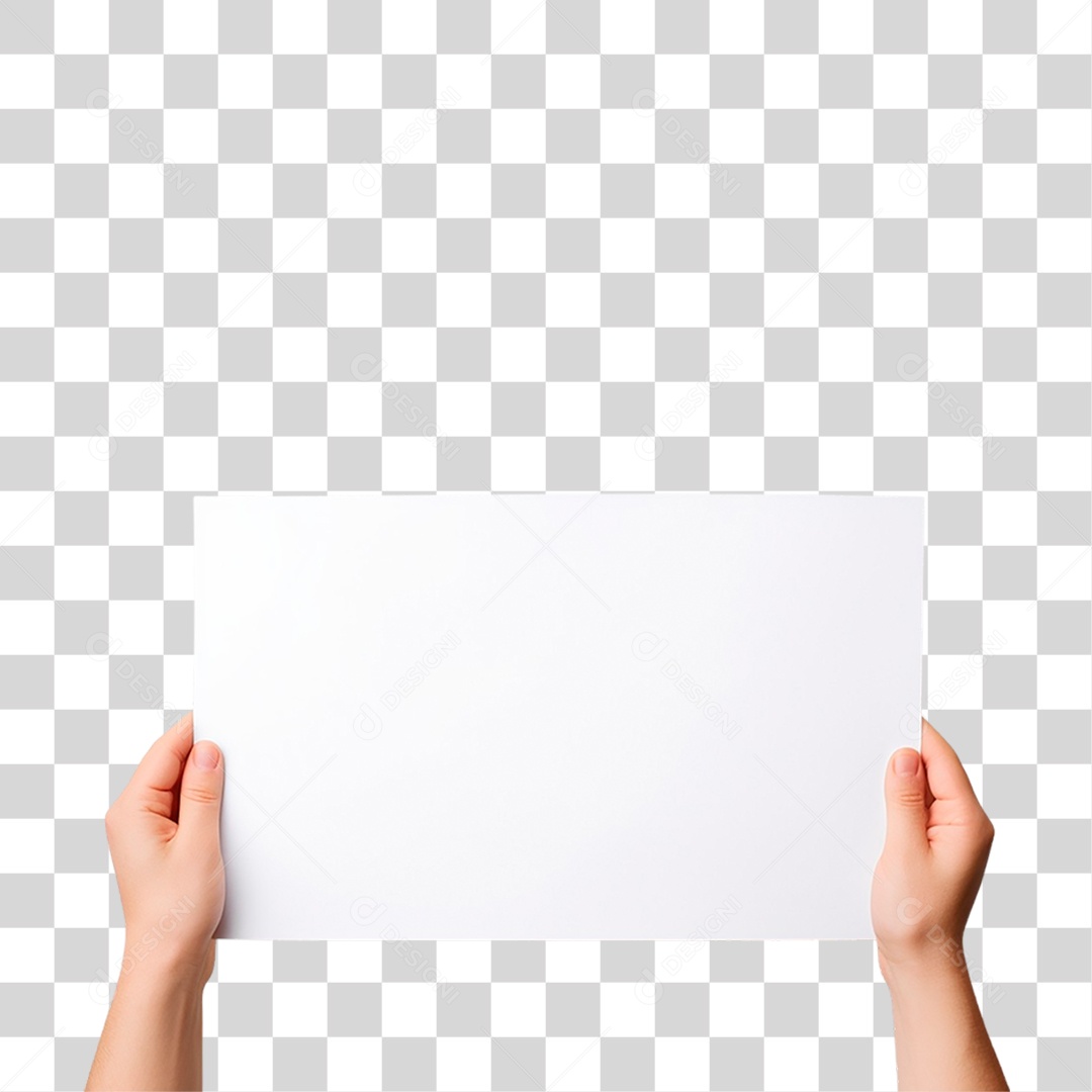 Mãos Segurando Papel PNG Transparente