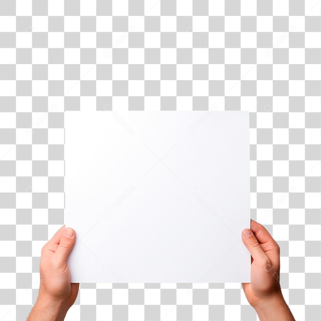 Mãos Segurando Papel PNG Transparente