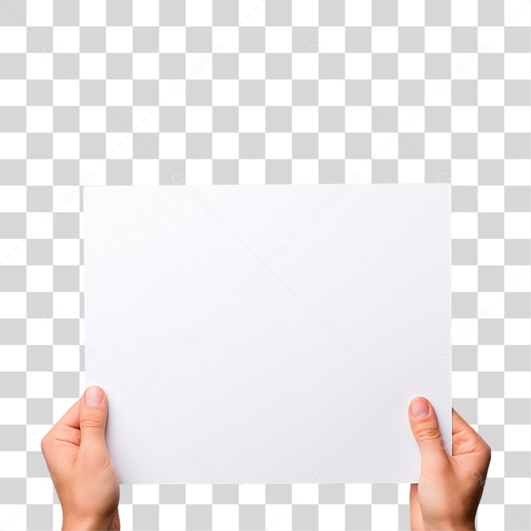 Mãos Segurando Papel PNG Transparente