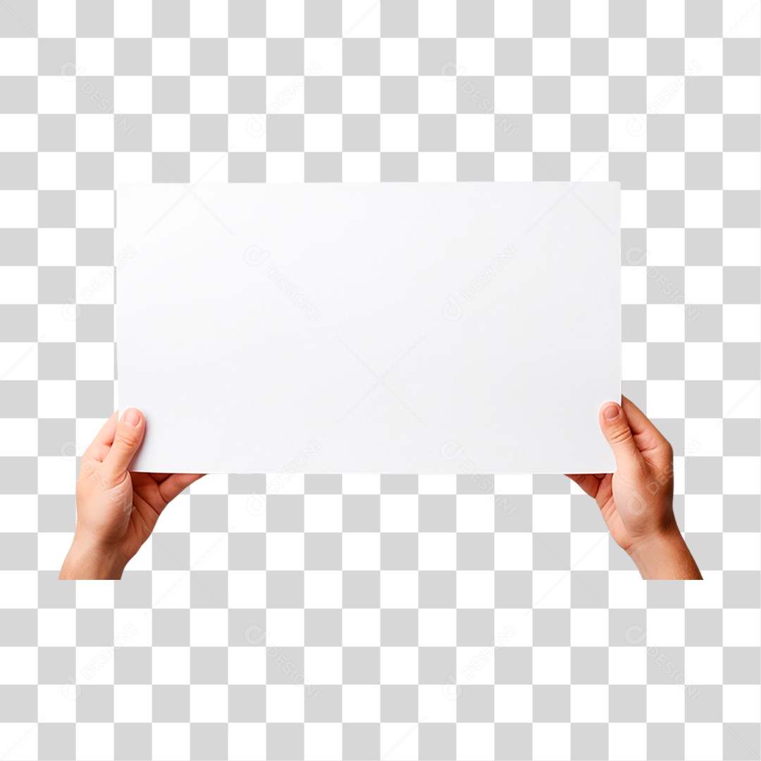 Mão Segurando Papel PNG Transparente