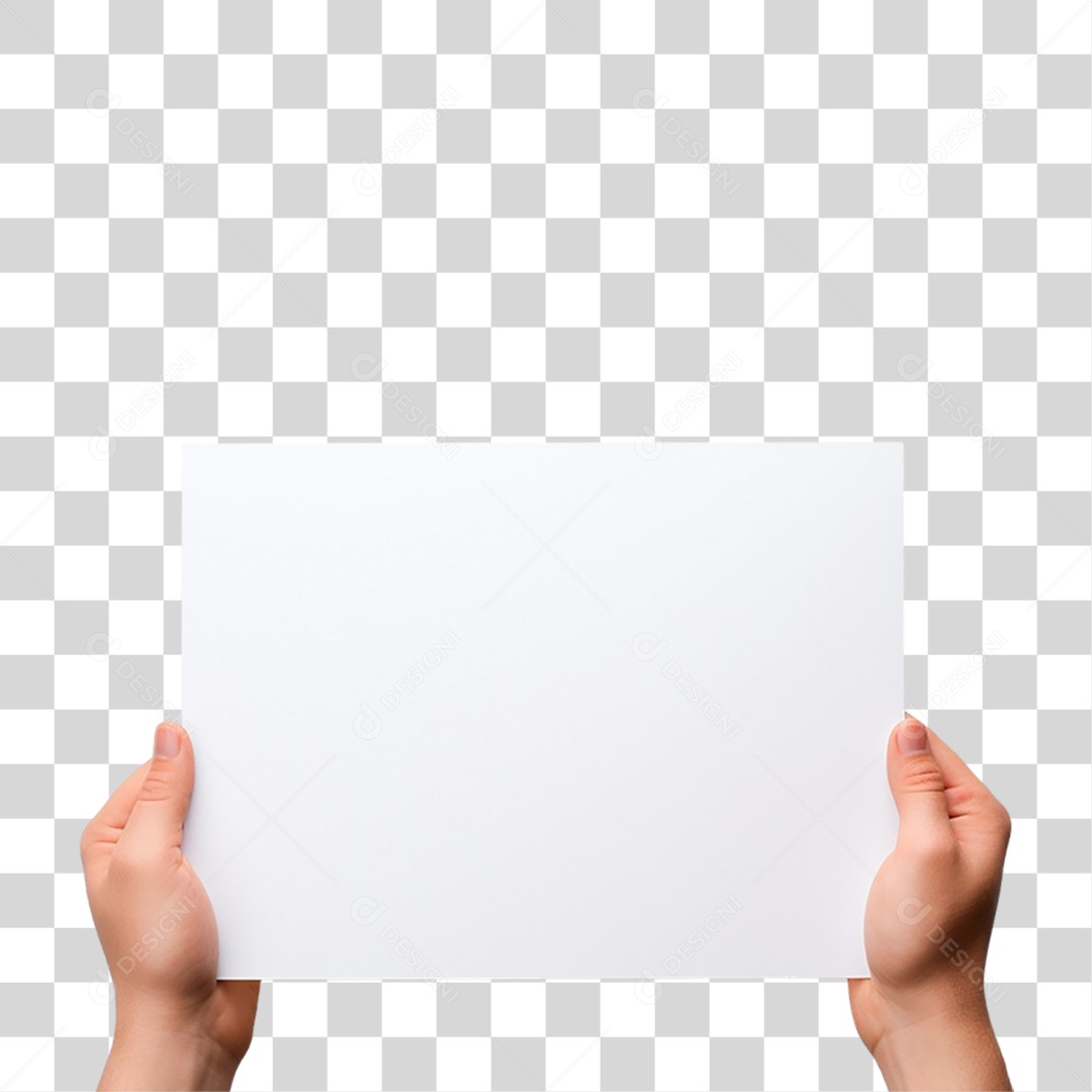 Mão Segurando Papel PNG Transparente
