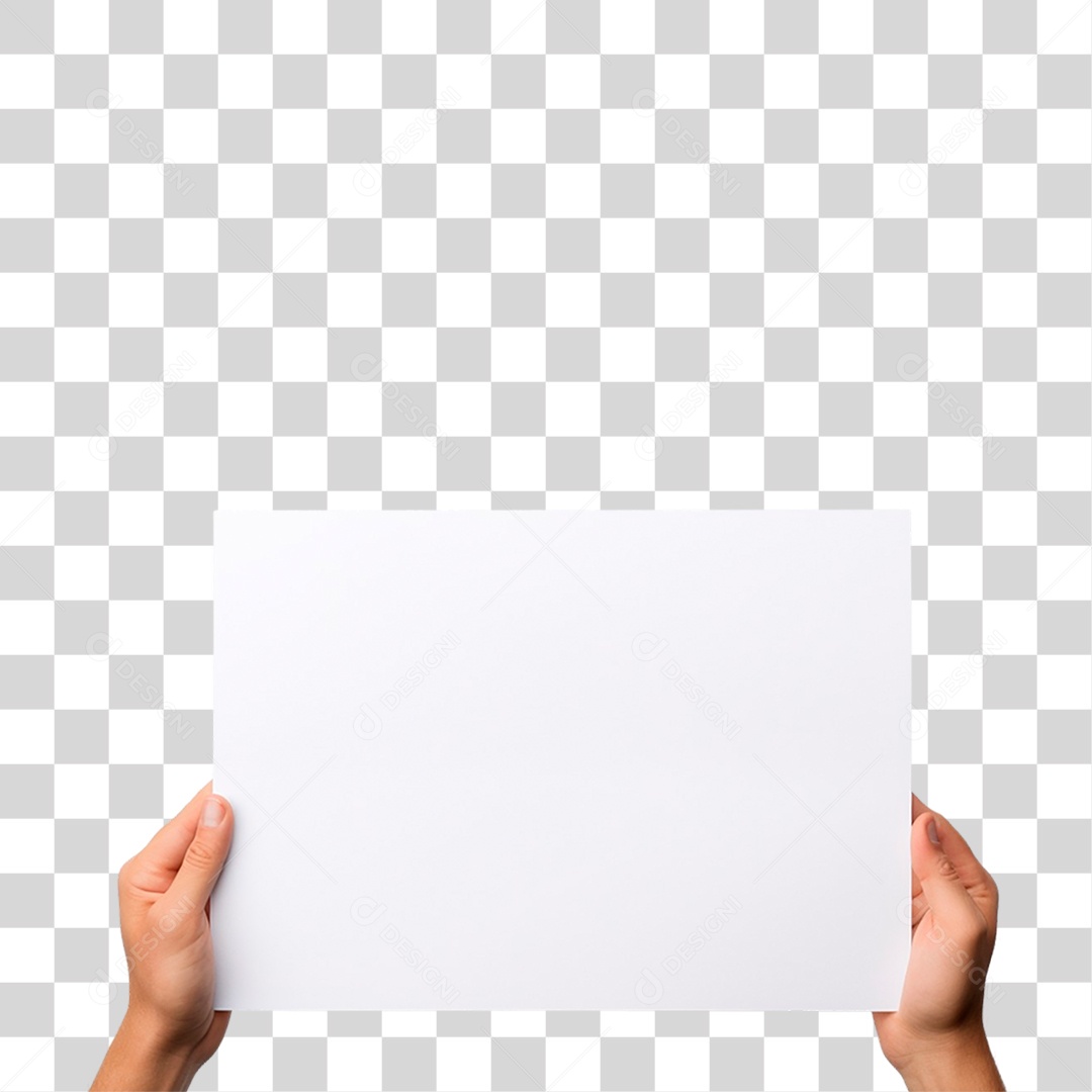 Mão Segurando Papel PNG Transparente