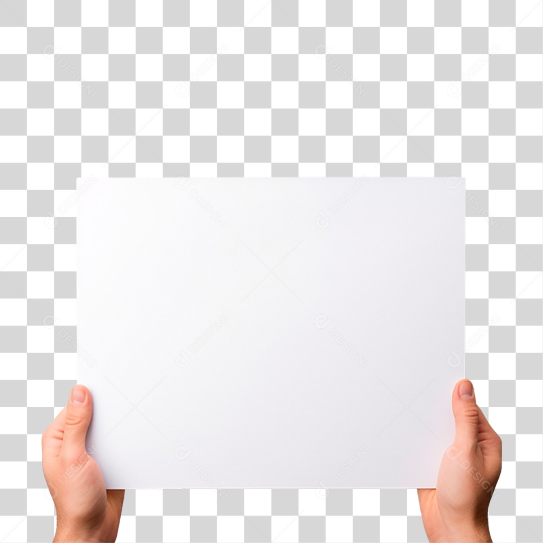 Mão Segurando Papel PNG Transparente