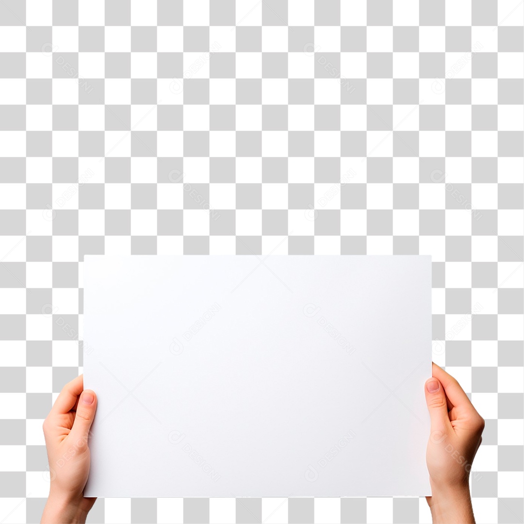 Mão Segurando Papel PNG Transparente