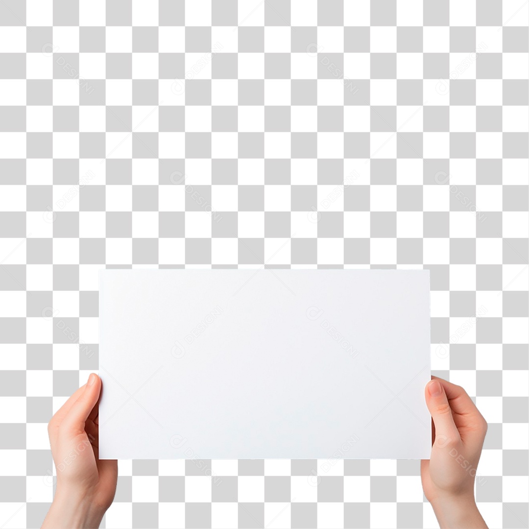 Mão Segurando Papel PNG Transparente