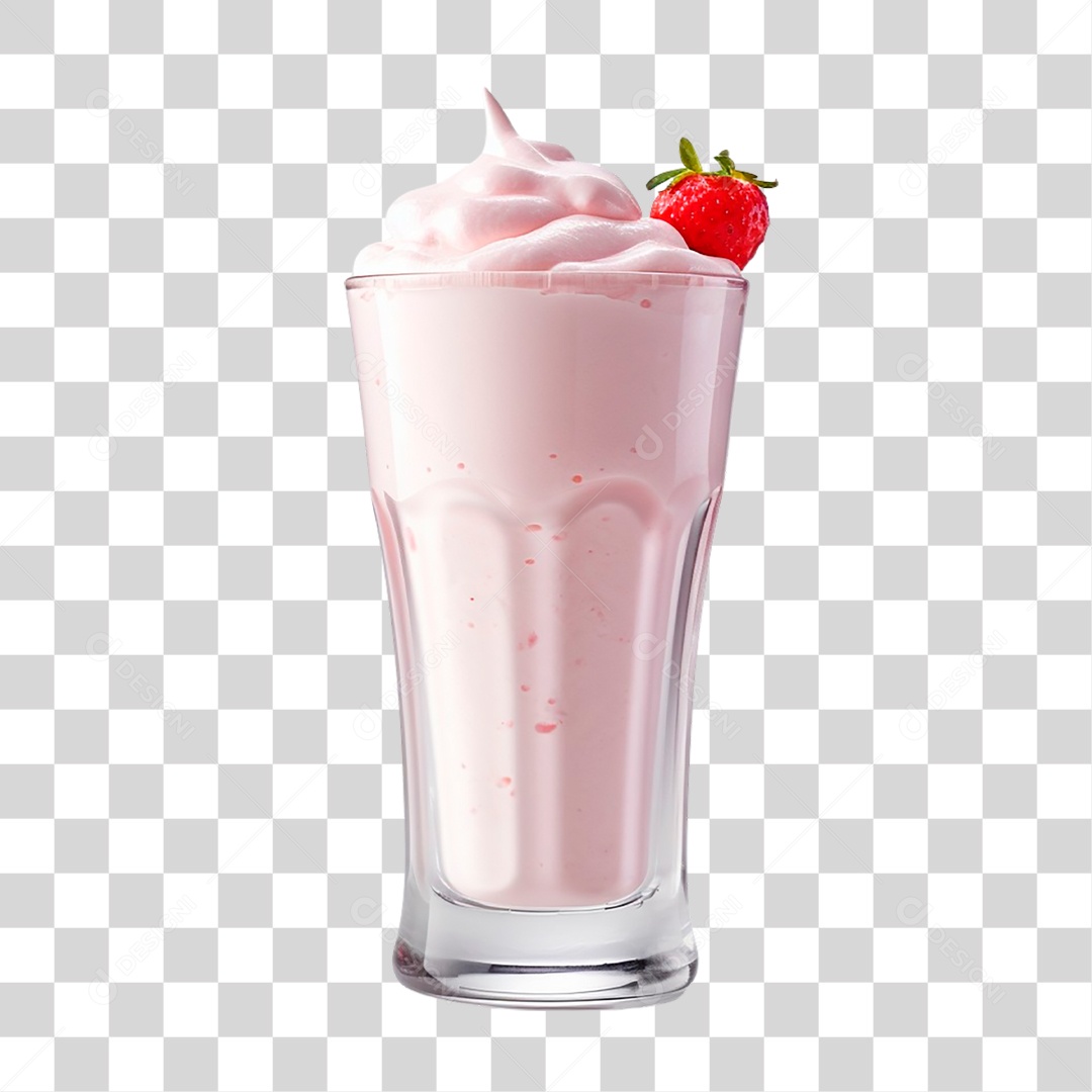 Milk-shake de Morango PNG Transparente