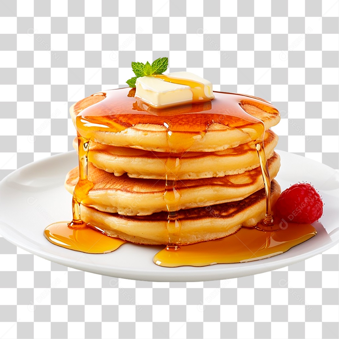 Prato de Panquecas PNG Transparente