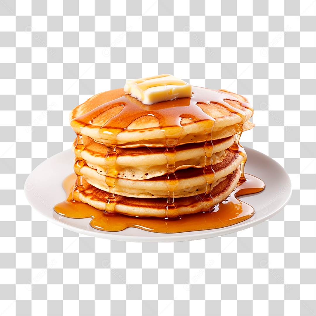 Prato de Panquecas PNG Transparente