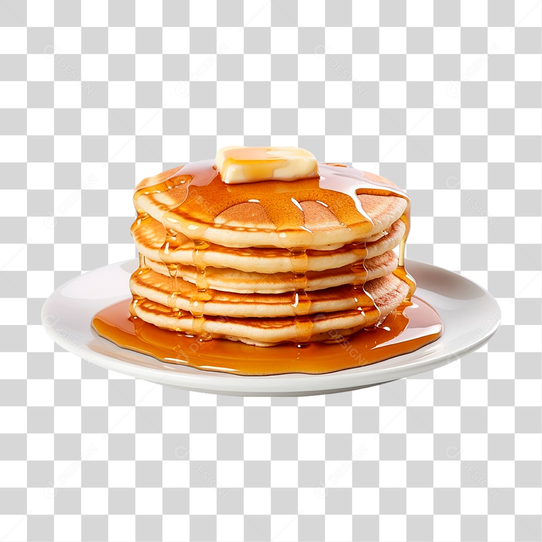 Prato de Panquecas PNG Transparente