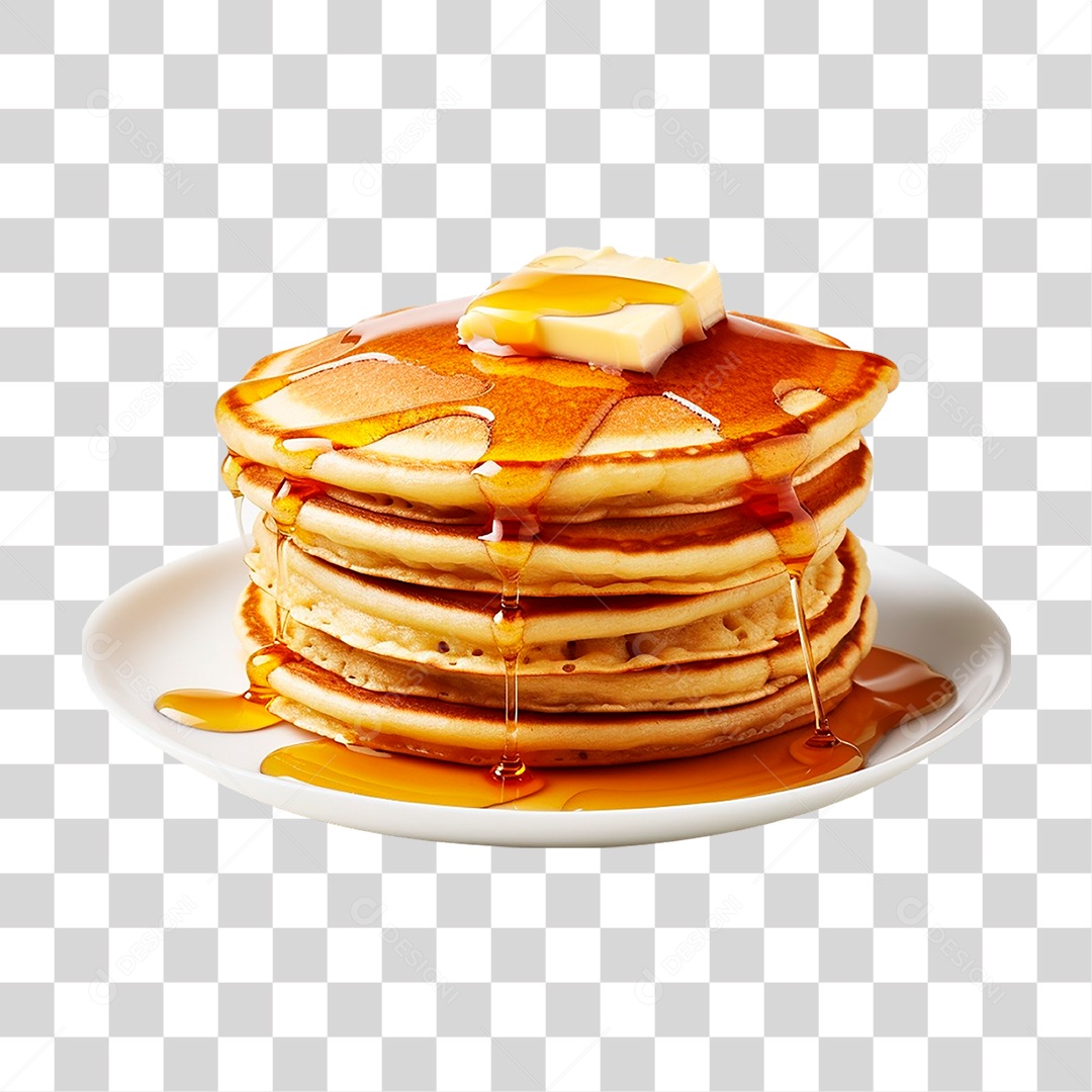 Prato de Panquecas PNG Transparente
