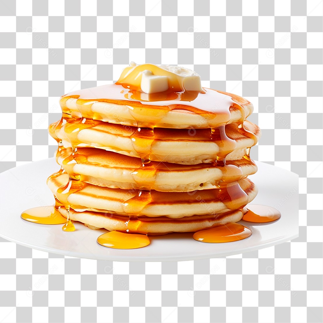 Prato de Panquecas PNG Transparente