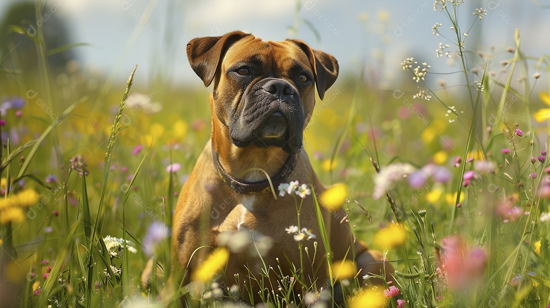 Cachorro fofo sobre campo
