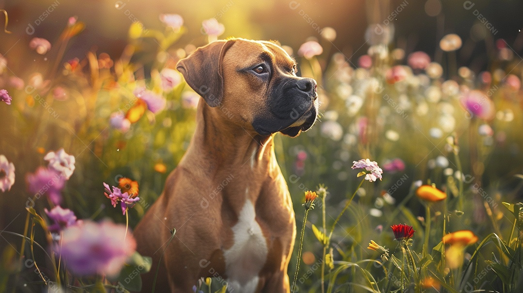 Cachorro fofo sobre campo
