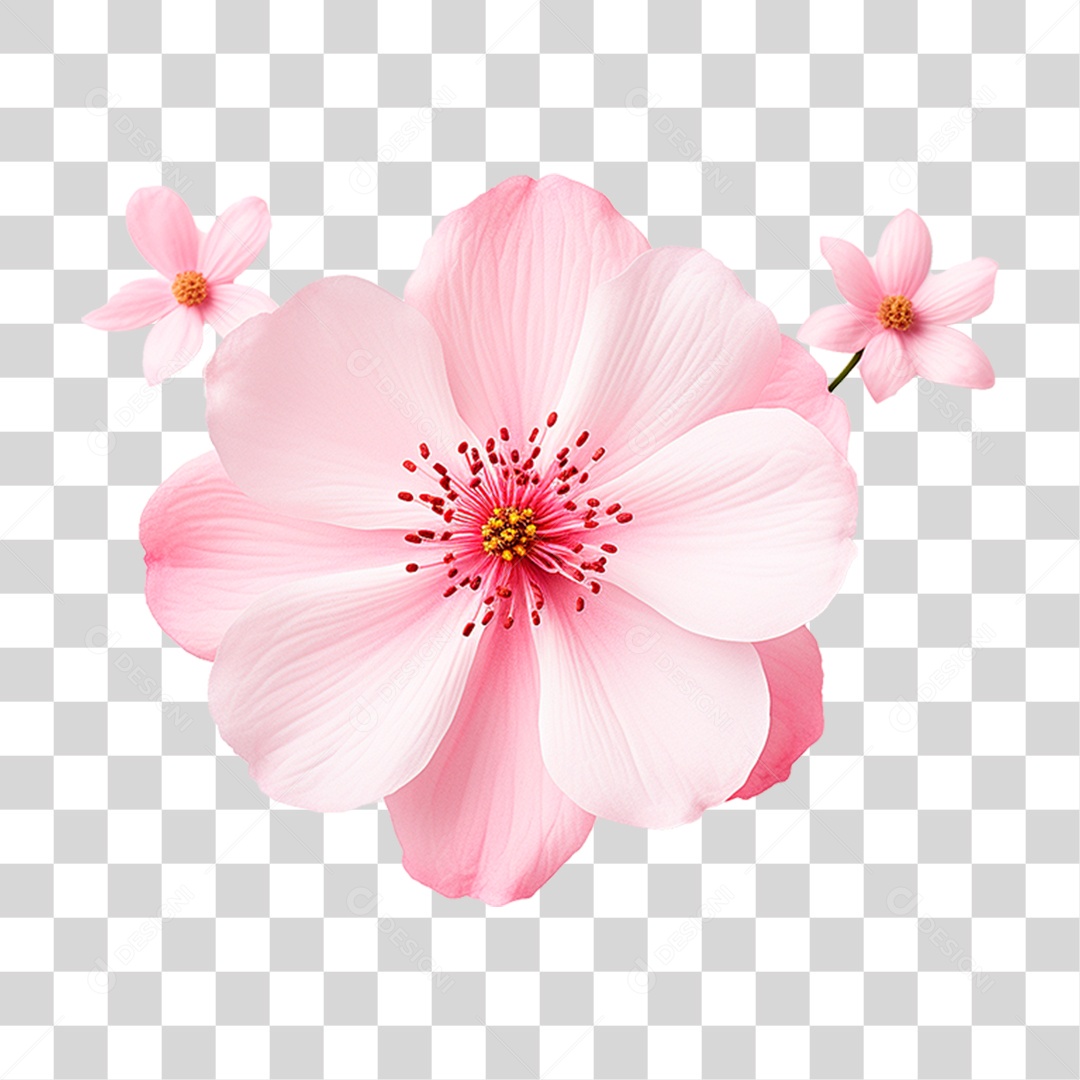 Flor Rosa PNG Transparente