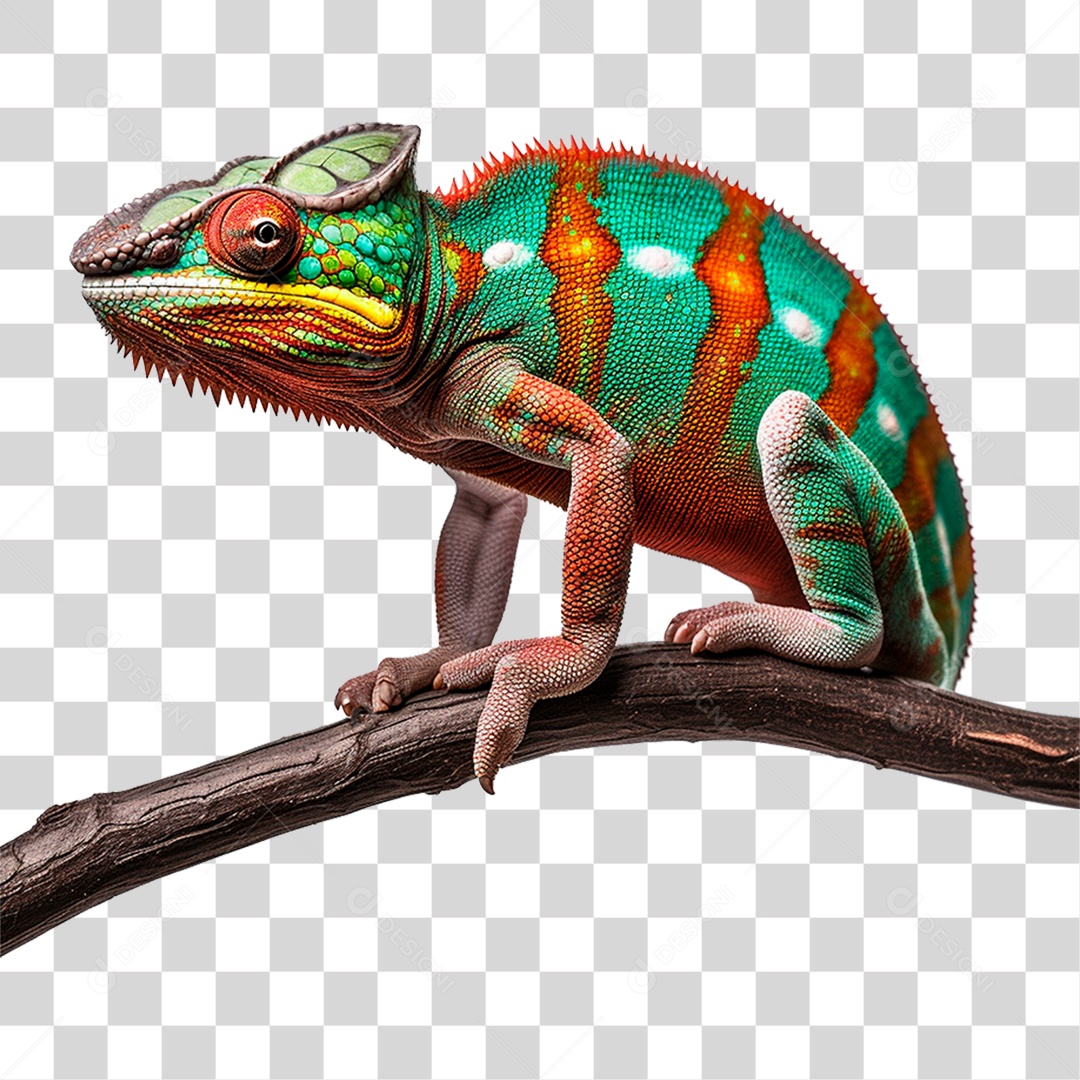 Camaleão Pantera PNG Transparente