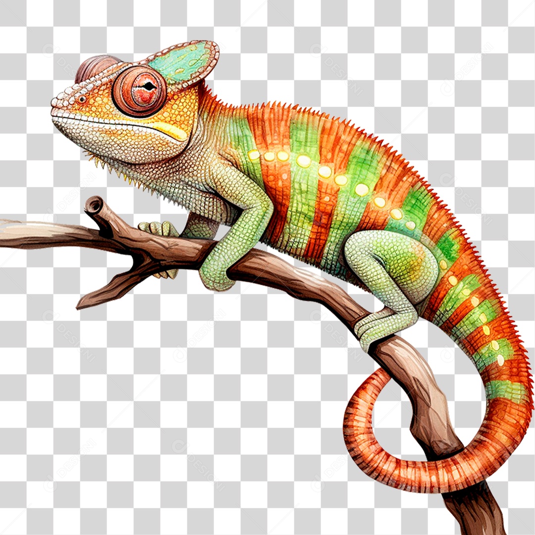 Camaleão Pantera PNG Transparente