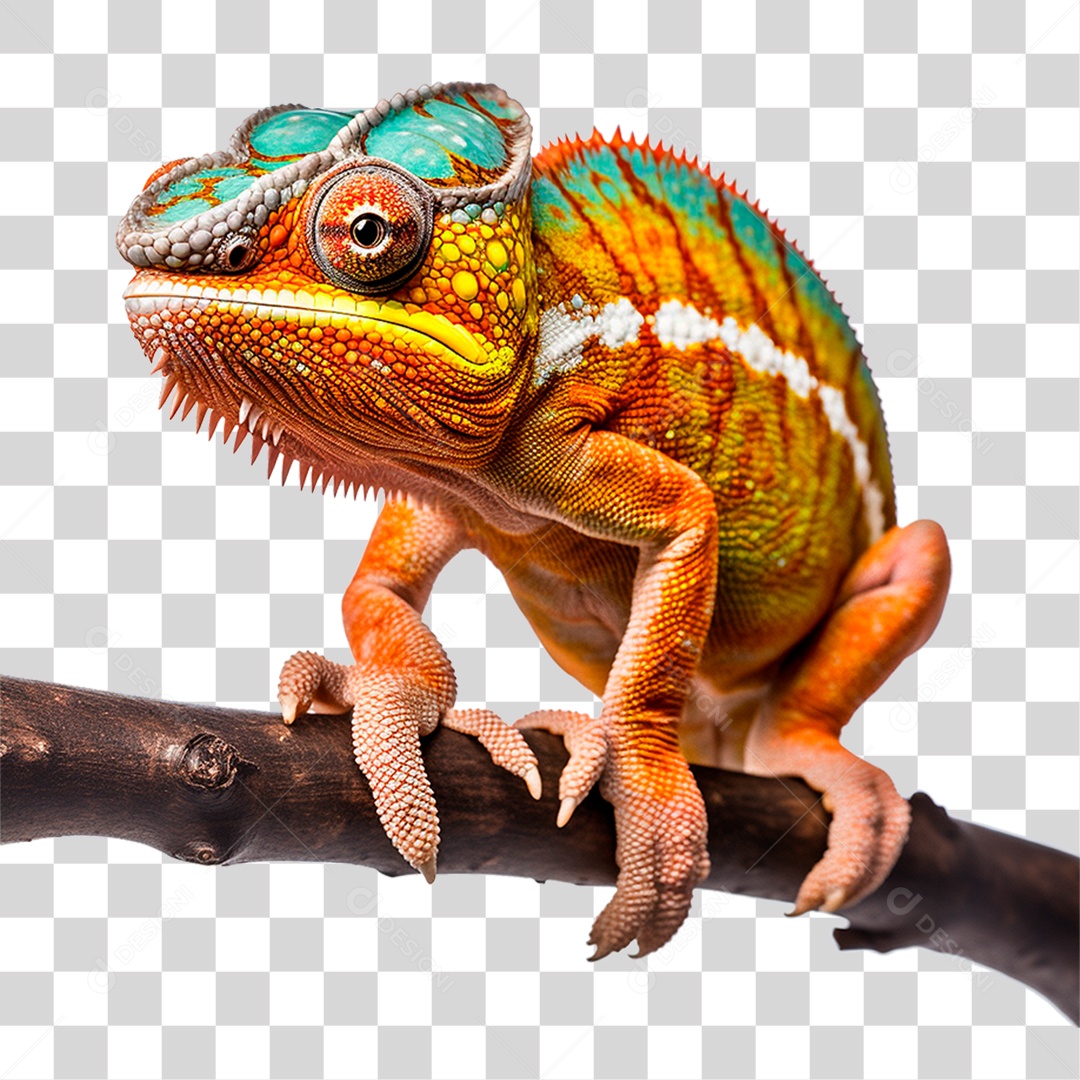 Camaleão Pantera PNG Transparente