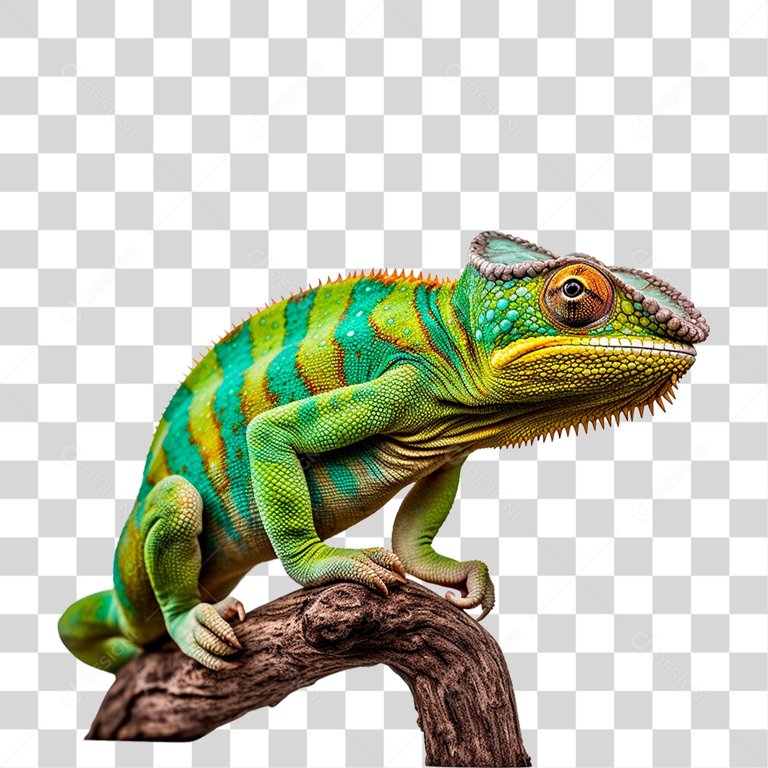 Camaleão Pantera PNG Transparente