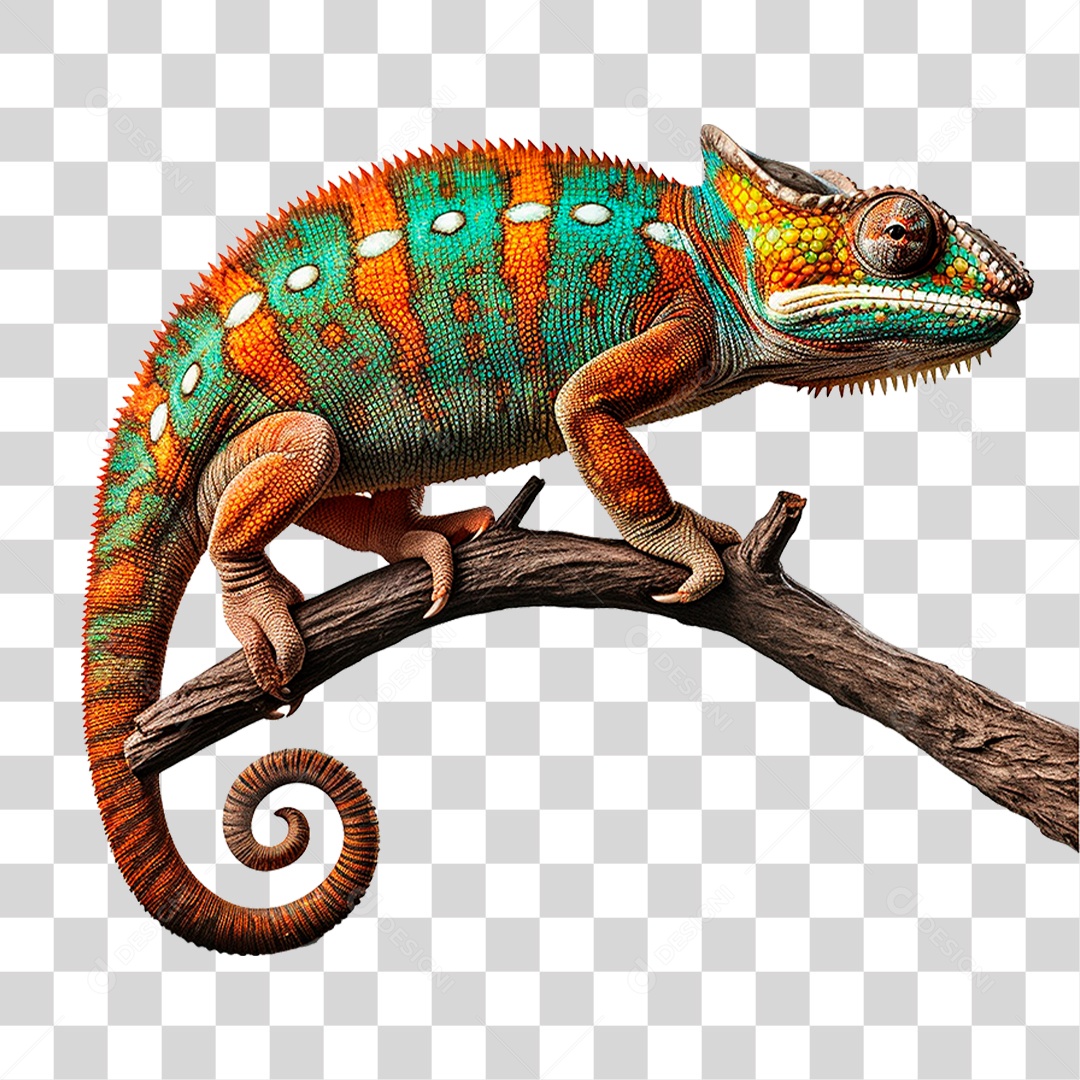 Camaleão Pantera PNG Transparente