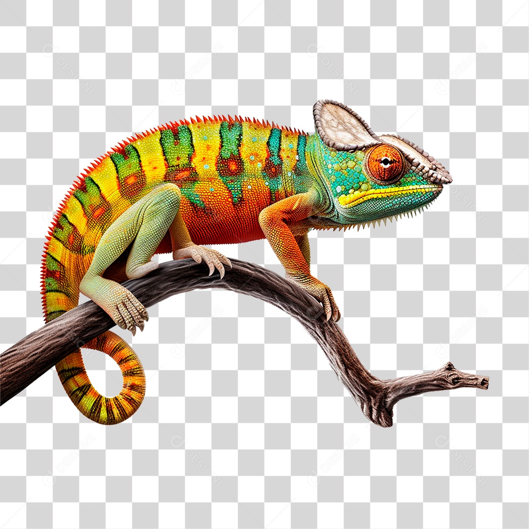 Camaleão Pantera PNG Transparente