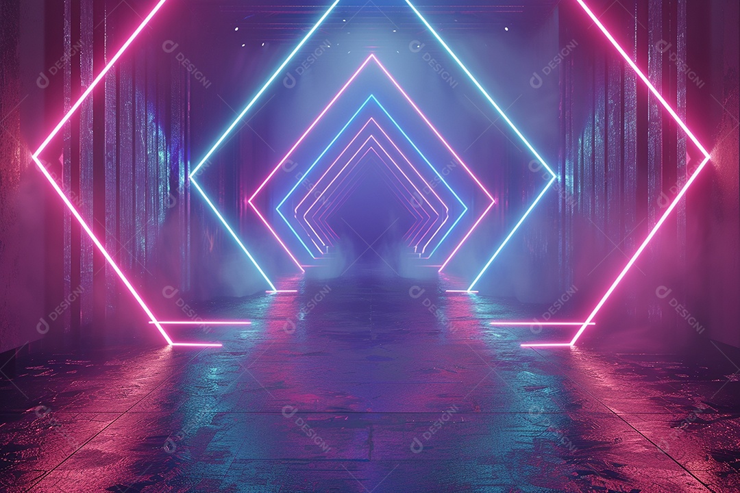 Conceito de vitrine futurista digital grátis cena de show vazia