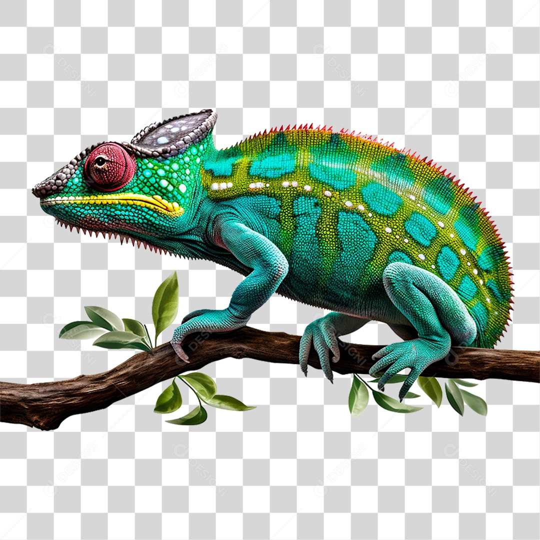 Camaleão Pantera PNG Transparente