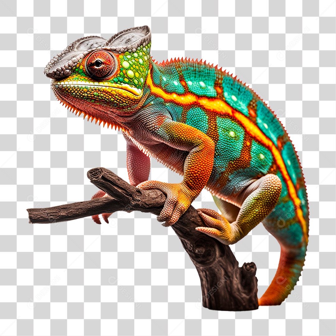 Camaleão Pantera PNG Transparente