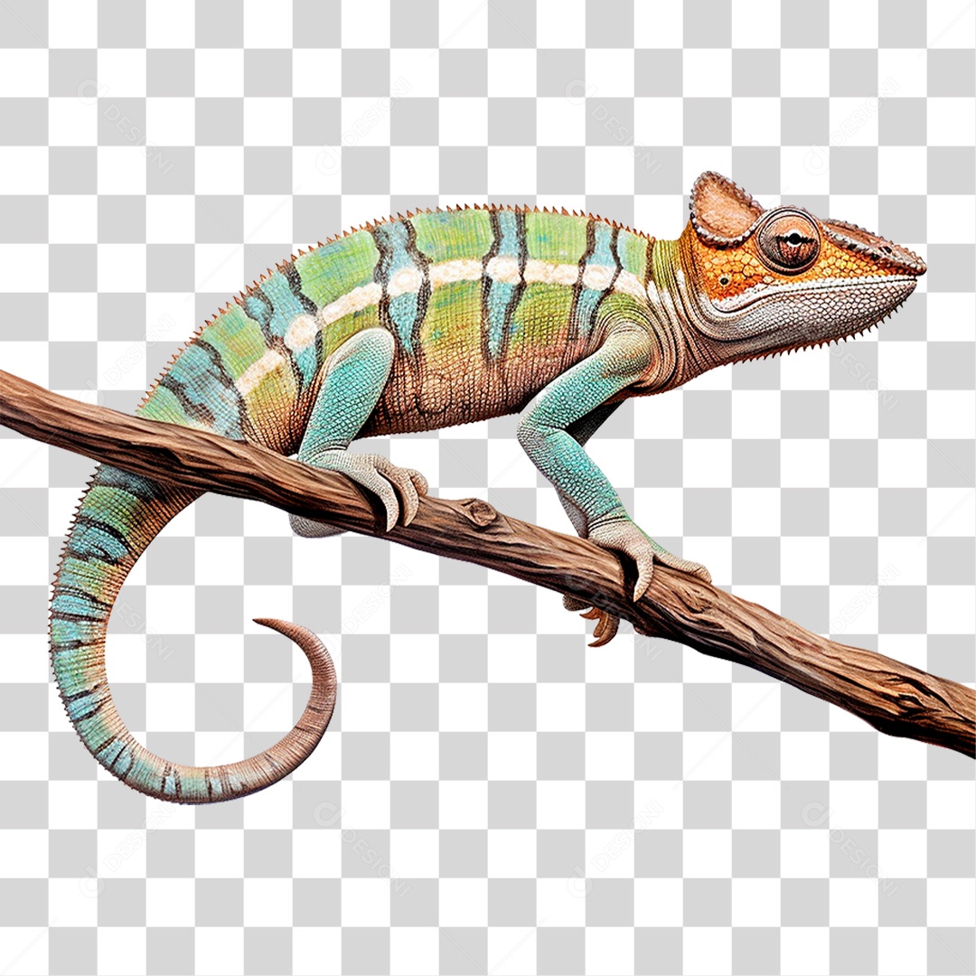 Camaleão Pantera PNG Transparente