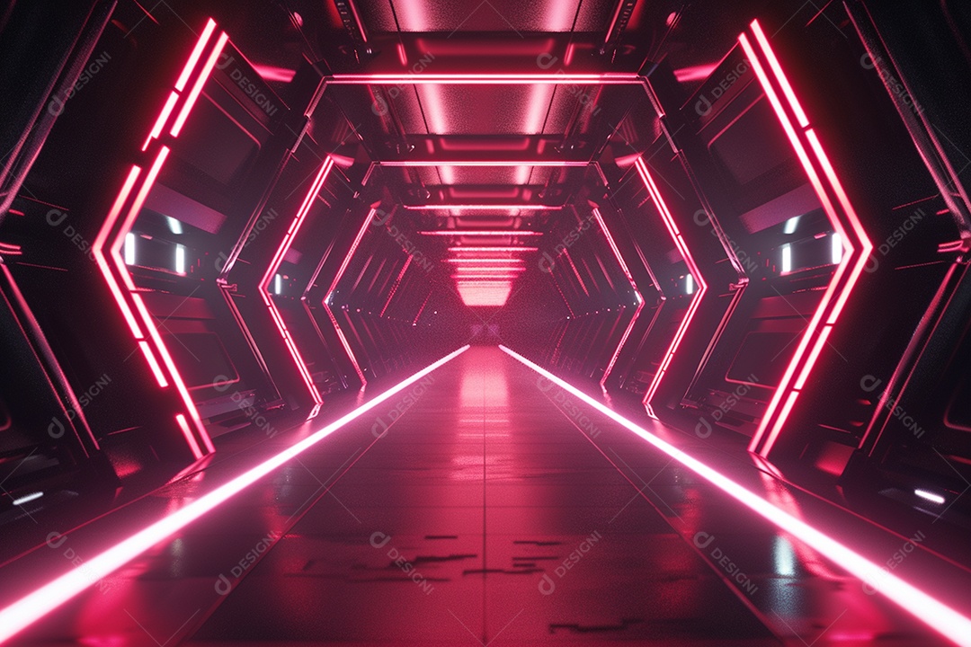 Conceito de vitrine futurista digital grátis cena de show vazia