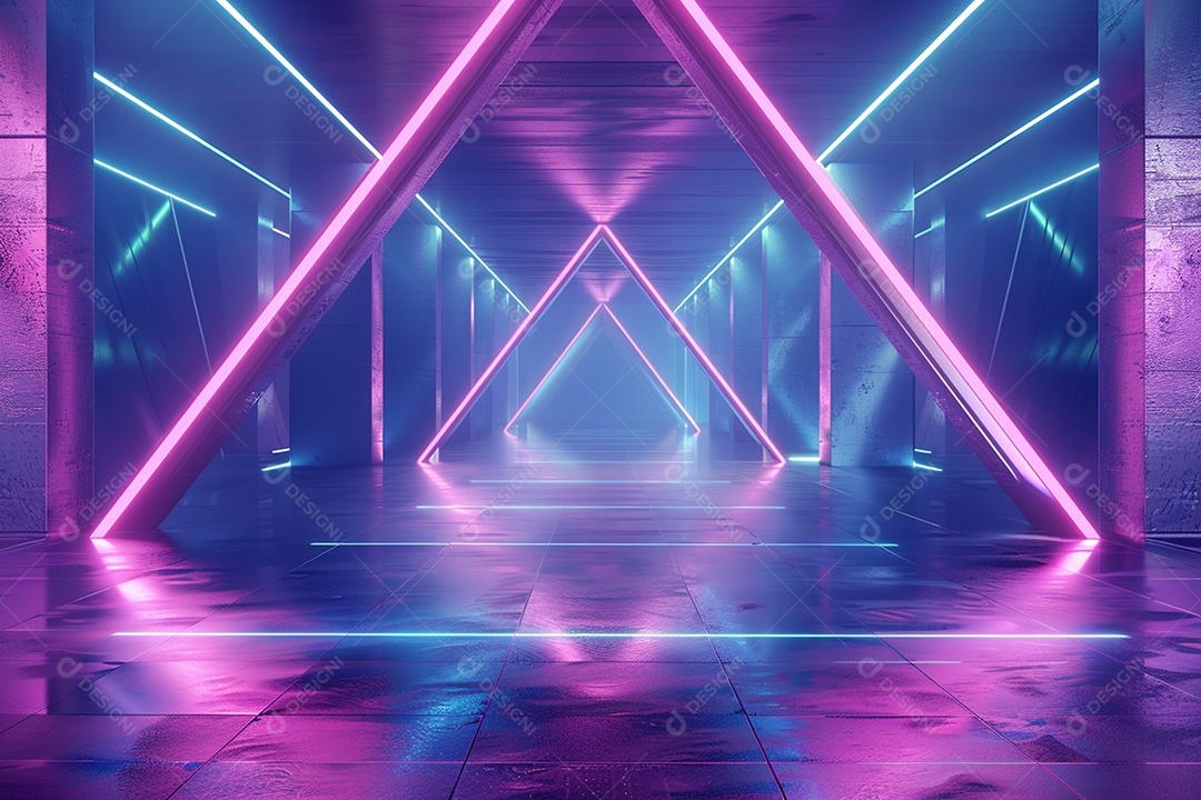 Conceito de vitrine futurista digital grátis cena de show vazia