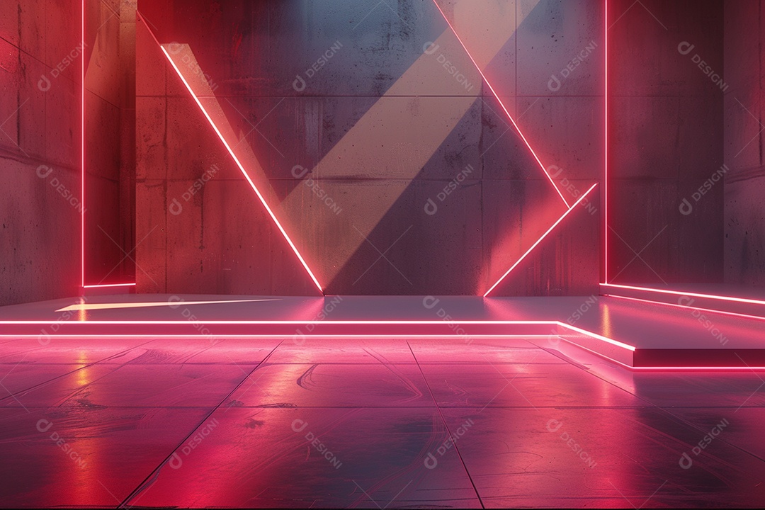 Conceito de vitrine futurista digital grátis cena de show vazia