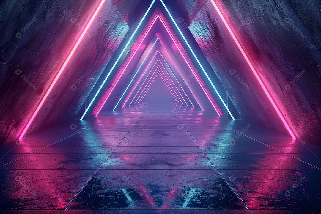 Conceito de vitrine futurista digital grátis cena de show vazia