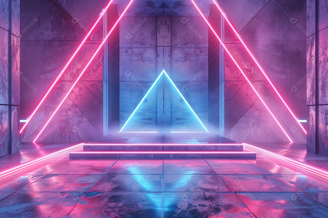 Conceito de vitrine futurista digital grátis cena de show vazia