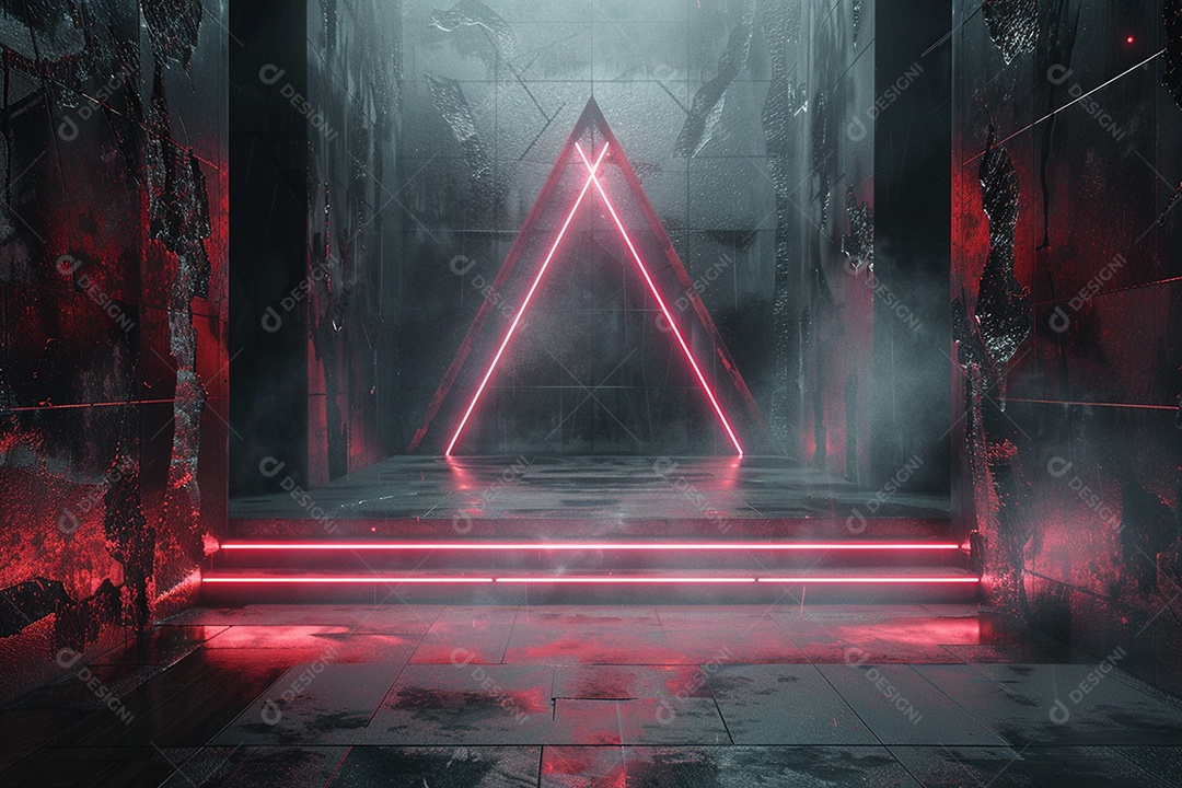 Conceito de vitrine futurista digital grátis cena de show vazia