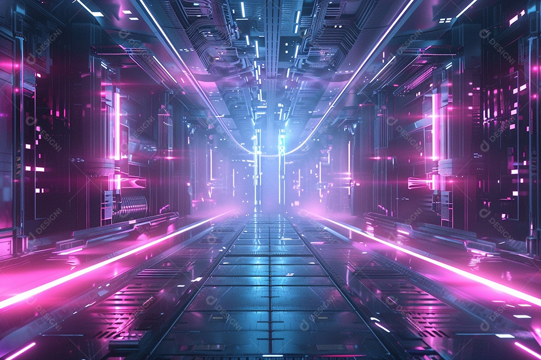 Conceito de vitrine futurista digital grátis cena de show vazia